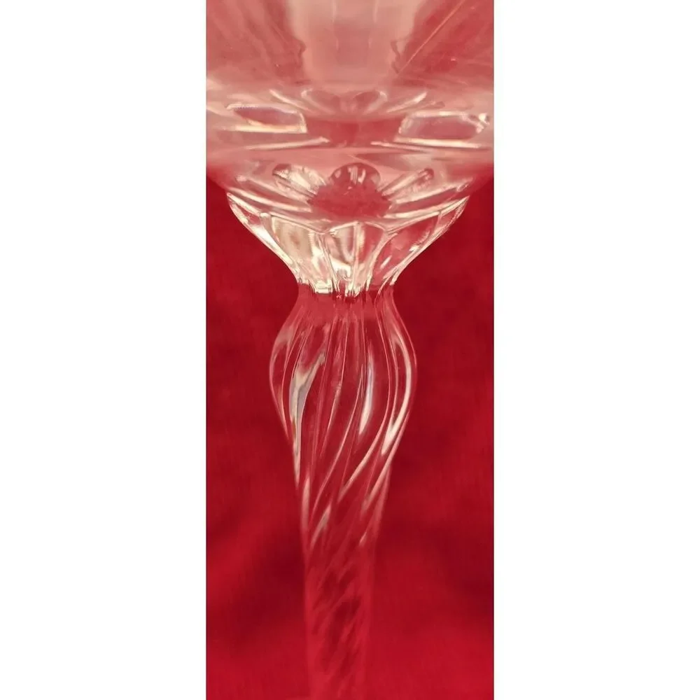 Vintage Drinkware Blown Glass Elegant Swirl Stem Gold Lenox Wine Glasses